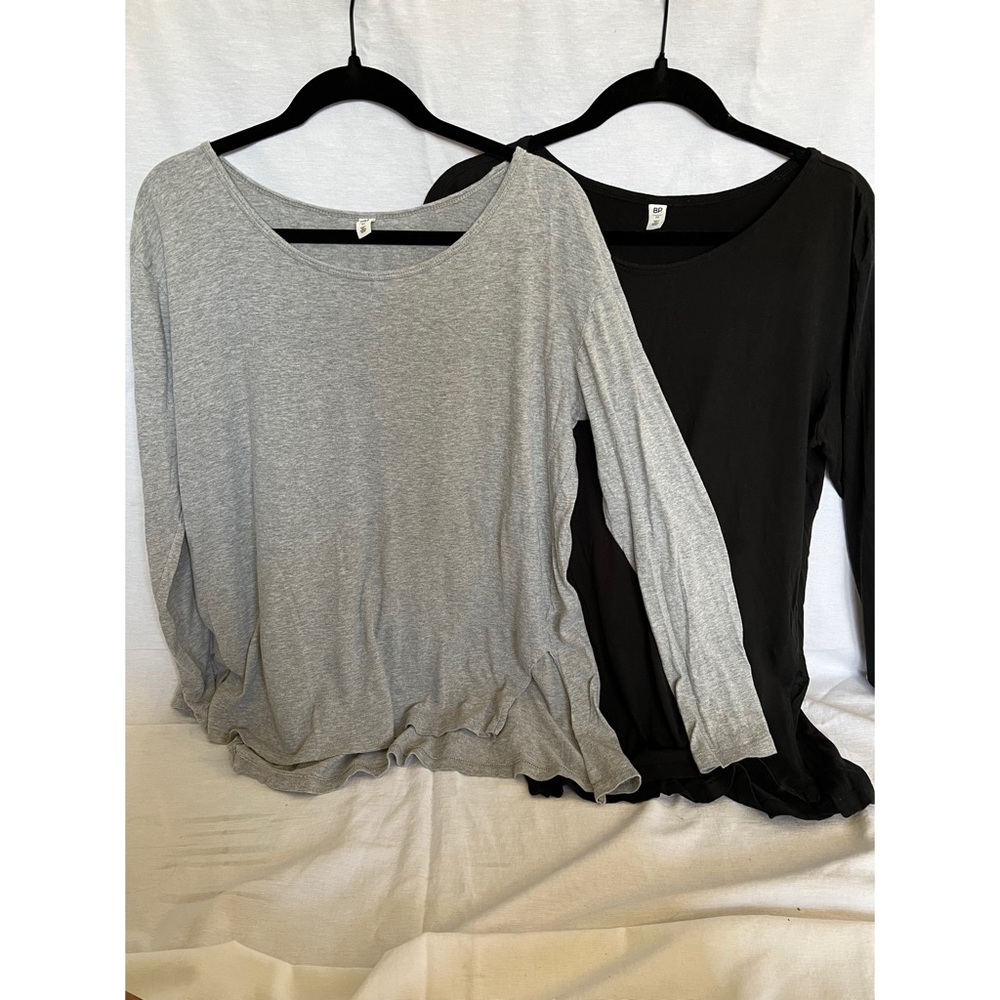 BP Long Sleeve Tees - Light Gray & Black